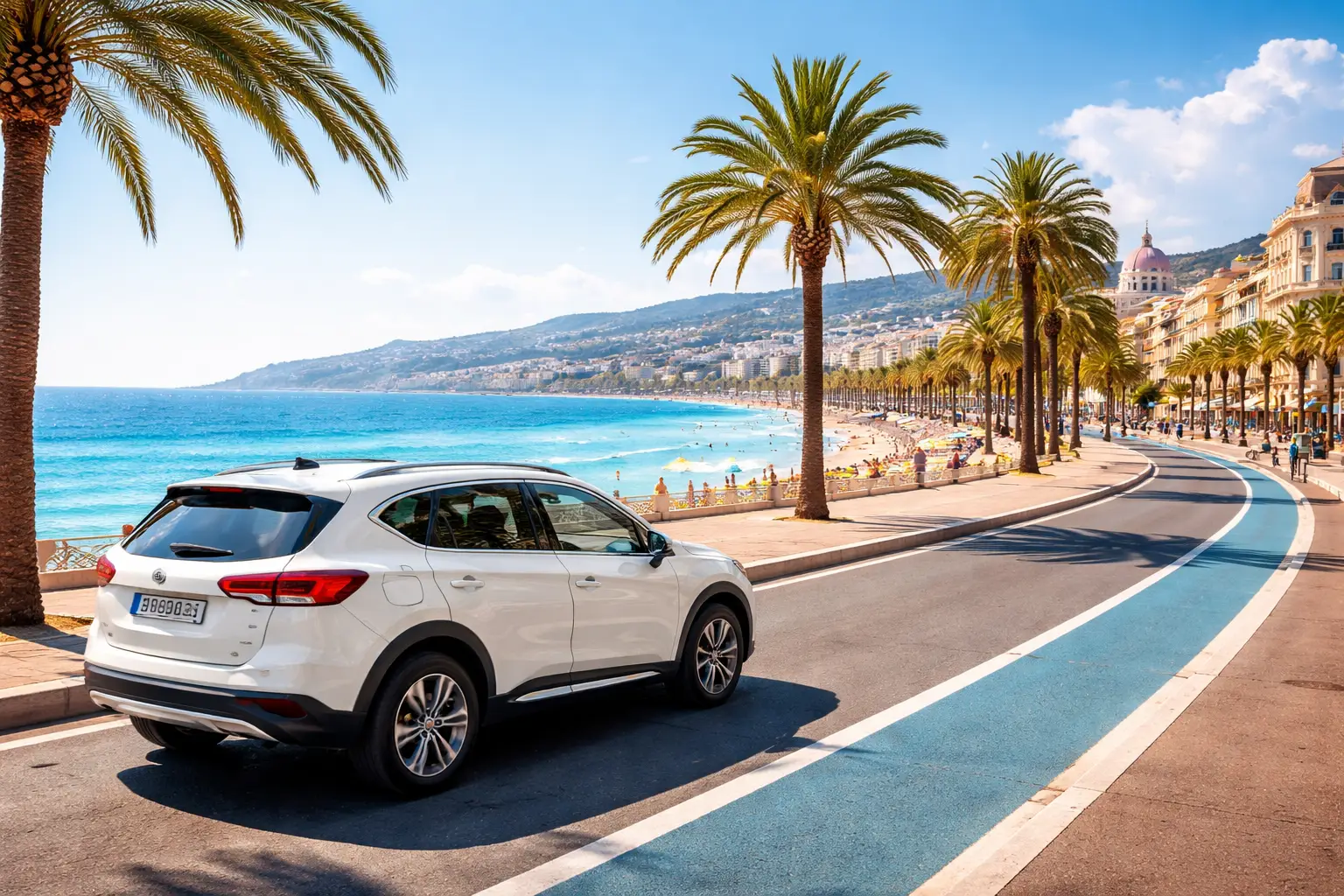 Nizza Küste bei Nacht